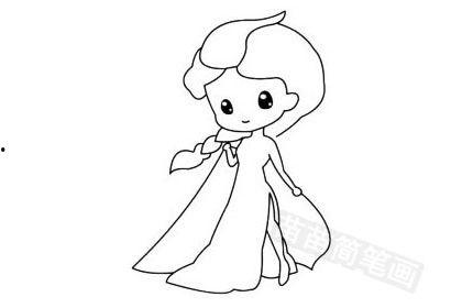 头条视频公主裙简笔画,童话般的裙摆飘动